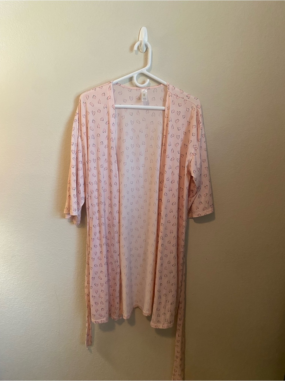 Flora Nikrooz Pastel Pink Heart Print Robe